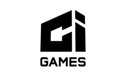 Žaidimų kompanijos logotipas ant tamsaus fono.